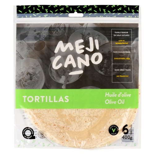 Mejicano Tortillas Olive Oil 400 g