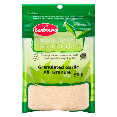 Barbour's Organic Granulated Garlic 50 g