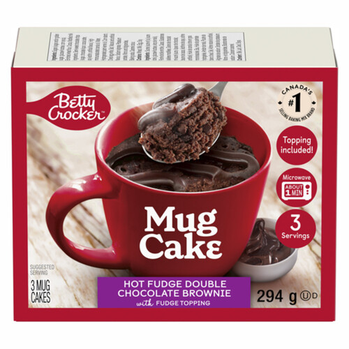 Betty Crocker Mug Cake Hot Fudge Double Chocolate Brownie 294 g