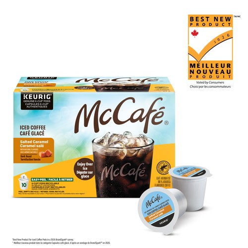 McCafé Iced Coffee Pods Dark Roast Salted Caramel 10 K-Cups 94 g