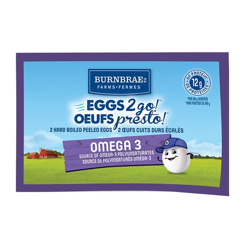 Burnbrae Farms Eggs2go! 2 Hard Boiled Peeled Eggs 88 g