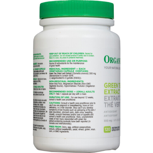 Organika Health Products 300mg Green Tea Extract 120 EA