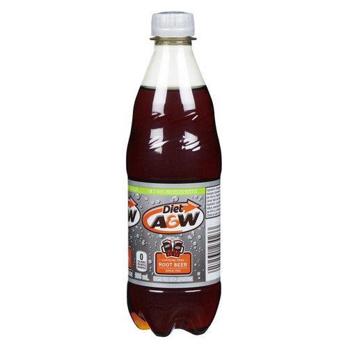 A&W Diet Soft Drink Root Beer 500 ml (bottle)