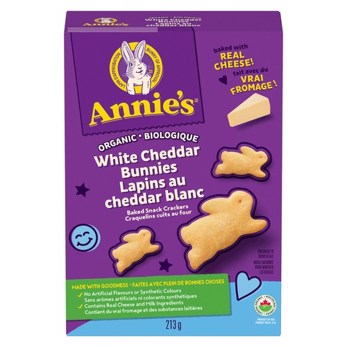 Annie's Organic White Cheddar Bunnies Baked Snack Crackers 213 g