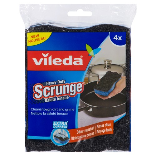 Vileda Heavy Duty Scrunge 4 Pack