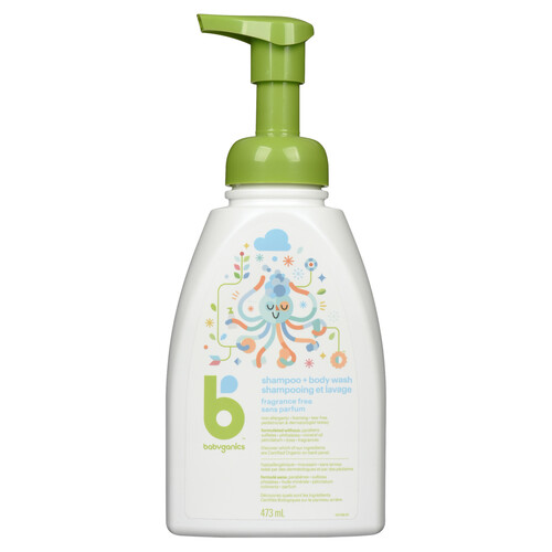 Babyganics Shampoo and Body Wash Fragrance Free 473 ml