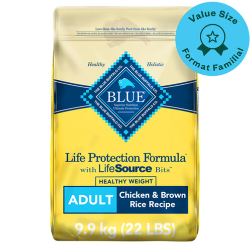Blue Buffalo Dry Dog Food Adult Healthy Weight Chicken & Brown Rice 9.9 kg