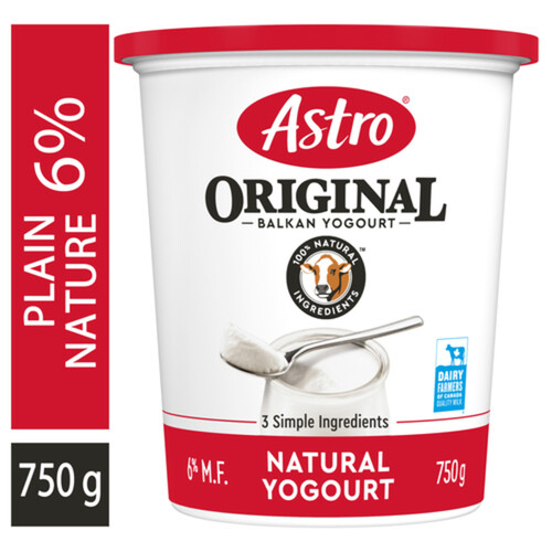 Astro Original Yogurt Plain Balkan 6% 750 g