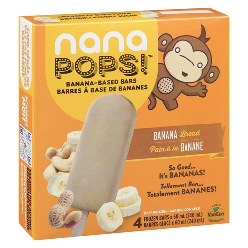 NanaShake Nana Pops Frozen Bars Banana Bread 4 x 60 ml