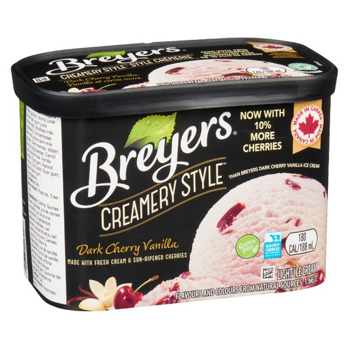 Breyers Gluten-Free Creamery Style Light Ice Cream Dark Cherry  1.66 L