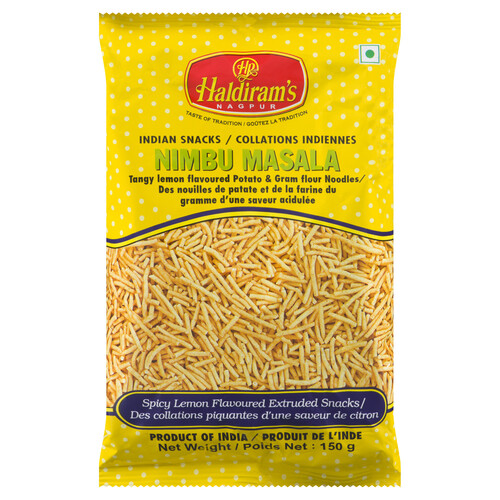 Haldiram's Nimboo Masala Indian Snacks Spicy Lemon 150 g