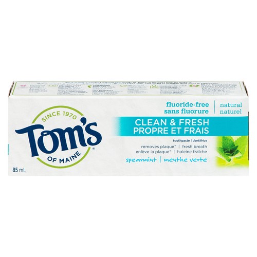 Tom's Of Maine Toothpaste Clean & Fresh Spearmint 85 ml