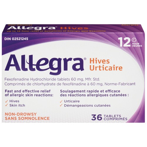 Allegra Hives 12Hr Antihistamine 36 EA
