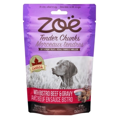 Zoe Dog Treats Tender Chunks Bistro Beef & Gravy 150 g