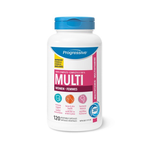 Progressive Multivitamins Adult Women Vegetable Capsules 120 Count