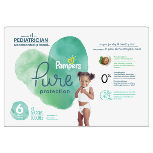 Pampers Pure Protection Diapers Size 6 42 Count