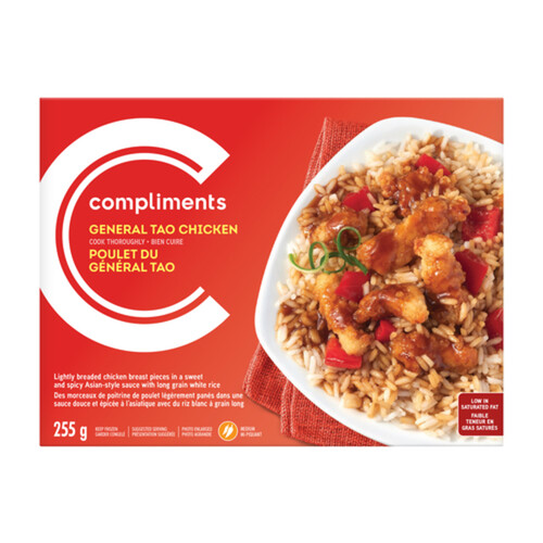 Compliments Chicken General Tao Frozen Entree 255 g