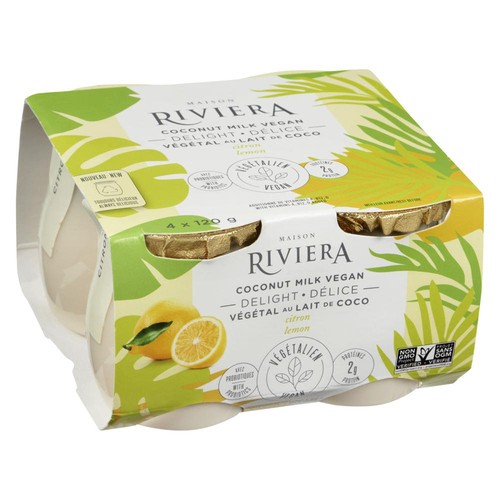 Riviera Vegan Delight Coconut Milk Lemon 4 x 120 g