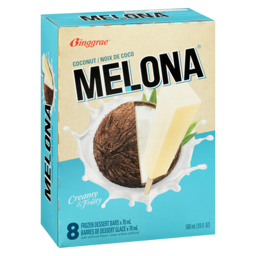 Binggrae Melona Frozen Dessert Bars Coconut 8 Pack 560 ml