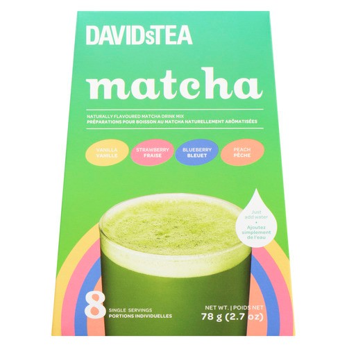 DAVIDsTEA Matcha Tea Fruity 8 Single Serves 78 g