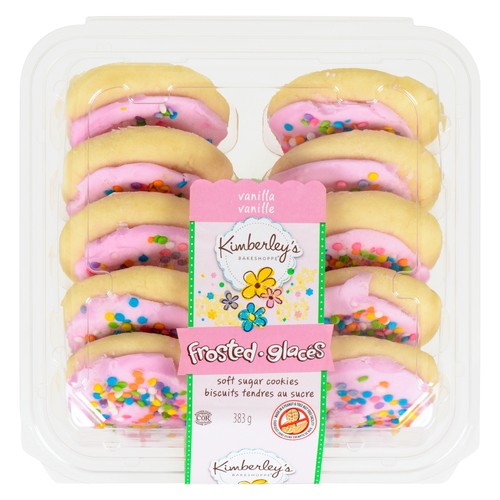 Kimberley's Bakeshoppe Pink Spring Sugar Cookies Frosted Vanilla 383 g (frozen)