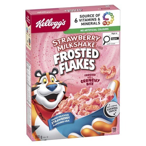 Kellogg's Frosted Flakes Cereal Strawberry Milkshake 350 g