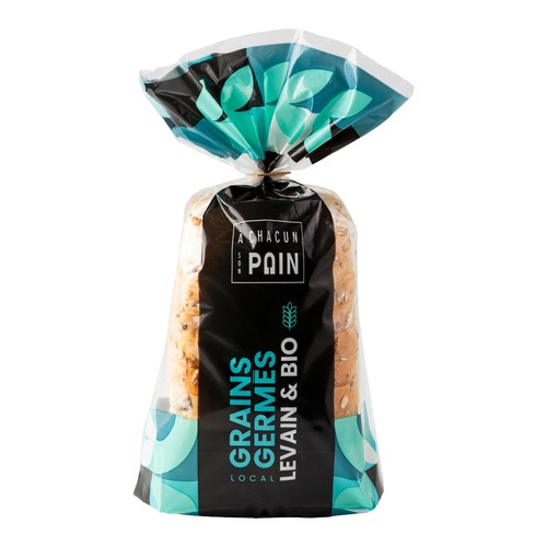 À Chacun Son Pain Organic Sliced Bread Sourdough Sprouted Grains Loaf 475 g