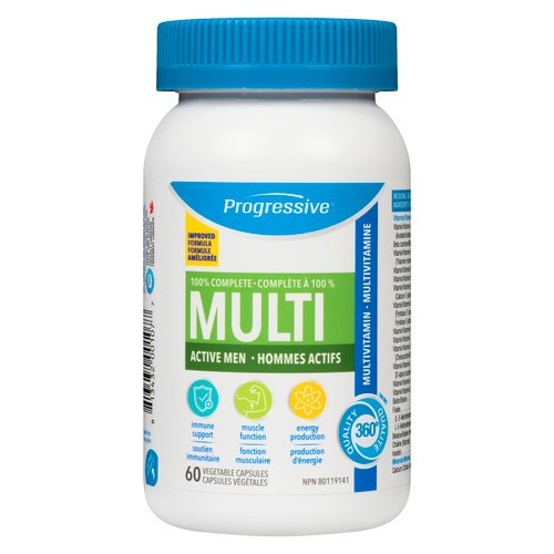 Progressive Active Men Multivitamins 60 Capsules