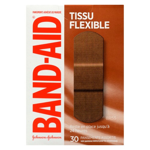 Band-Aid Bandages Flex Fabric BR55 Assorted Sizes 30 EA