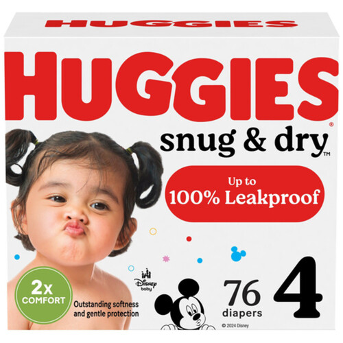 Huggies Snug & Dry Diapers Size 4 76 Count