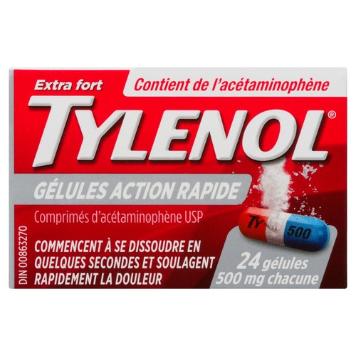 Tylenol Pain Relief Extra Strength Rapid Release 24 Gelcaps