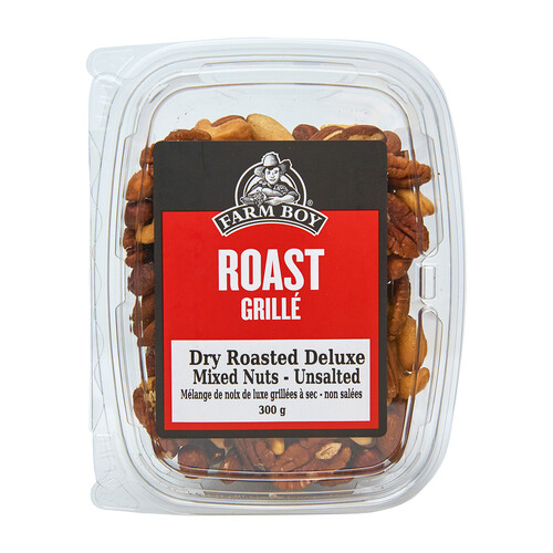 Farm Boy Nuts Dry Roasted Deluxe Mix Unsalted 300 g