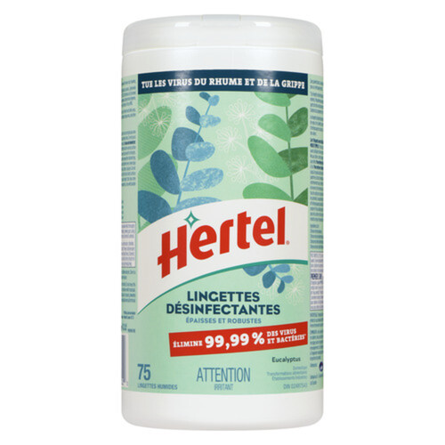 Hertel Disinfectant Wipes Eucalyptus 75 Pack - Voilà Online Groceries &  Offers