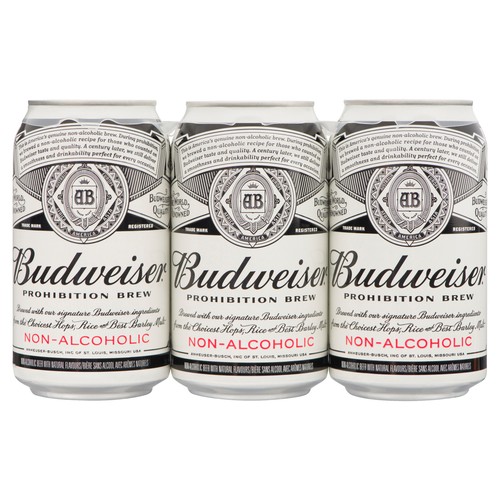 Budweiser Prohibition Brew Non Alcoholic Beer 6 x 355 ml (cans)