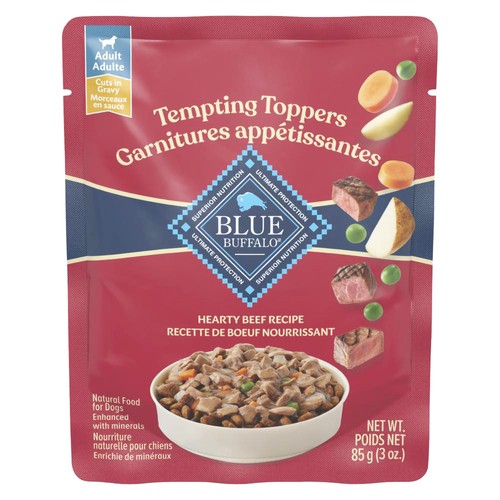 Blue Buffalo Tempting Toppers Dry Dog Food Hearty Beef Recipe 85 g