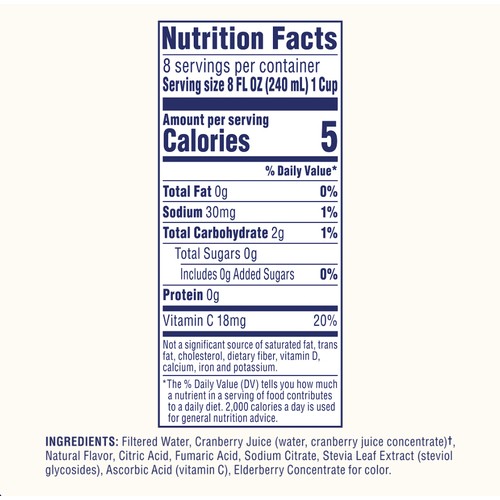 Ocean Spray Zero Sugar Cocktail Juice Strawberry Mango 1.89 L
