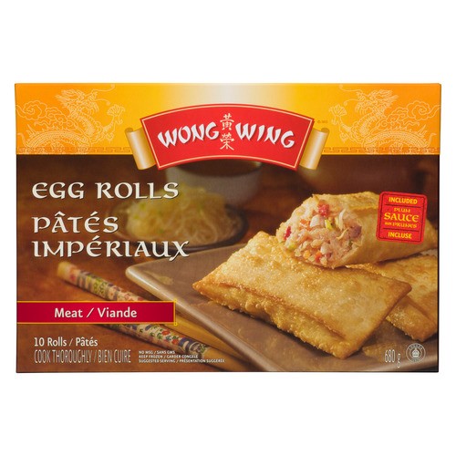 Wong Wing Frozen Egg Rolls  Meat 680 g