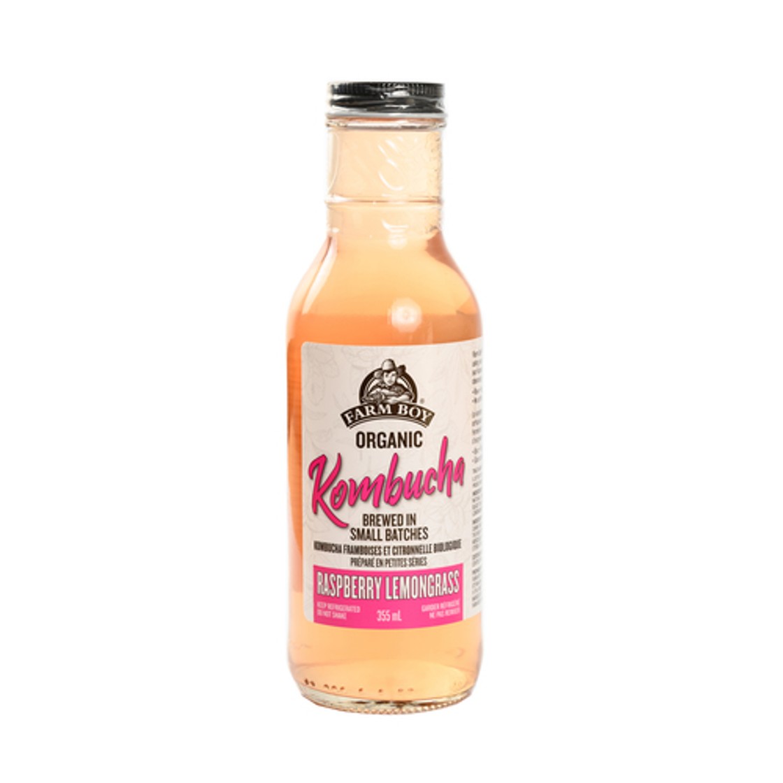Farm Boy Organic Kombucha Raspberry Lemongrass 355 ml - Voilà Online ...