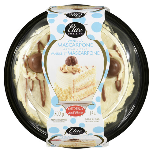 Elite Sweets Cake Vanilla Mascarpone 6-Inch 700 g (frozen)