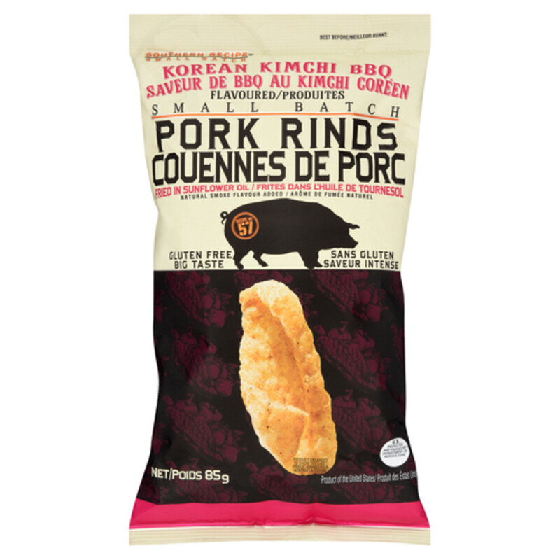 Southern Recipe Small Batch Pork Rinds Korean Kimchi BBQ 85 g Voilà Online Groceries & Offers