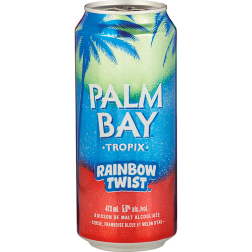 Palm Bay Tropix Malt Beverage 5.0% Alcohol Rainbow Twist 473 ml (can)