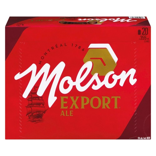 Molson Export Beer 5% Alcohol 20 x 355 ml (cans)