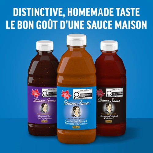 Diana Carolina Style Mustard BBQ Sauce, 500 mL Bottle