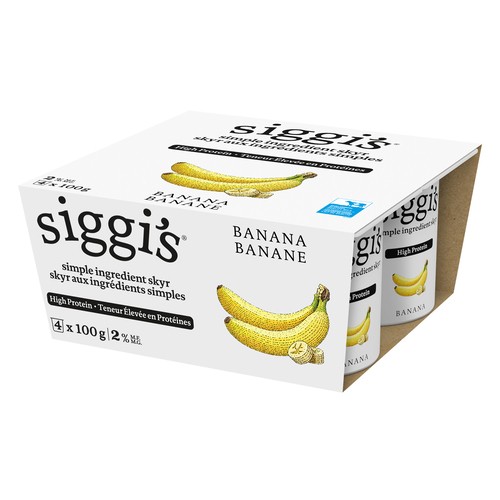 Siggi's Skyr Yogurt 2% Banana 4 x 100 g