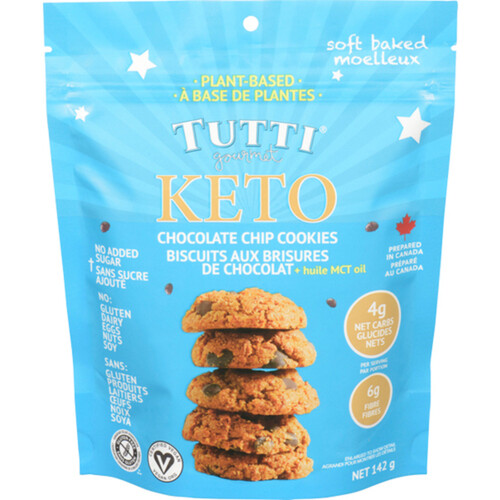 Tutti Gourmet Gluten-Free Keto Cookies Chocolate Chip 142 g