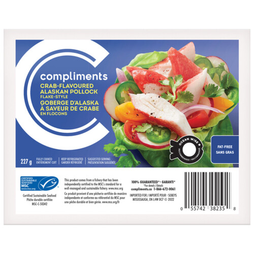 Compliments Fat-Free Imitation Crab Flakes 227 g