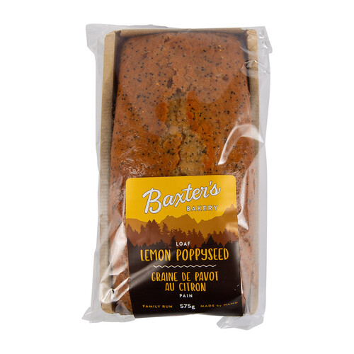 Baxter's Bakery Lemon Poppy Seed Loaf 575 g (frozen)