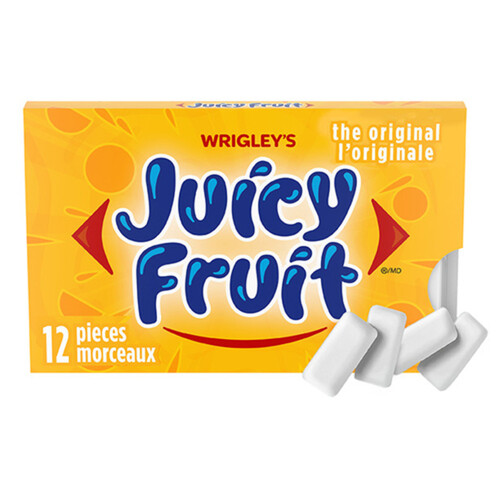 Juicy Fruit Chewing Gum 12 Pieces 1 Pack