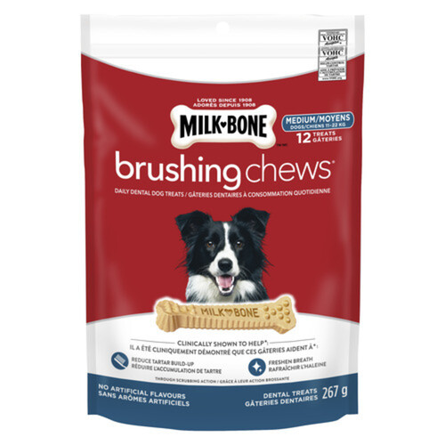 Milk-Bone Dog Treats Brushing Chews Medium Breed 12 Pack 267 g