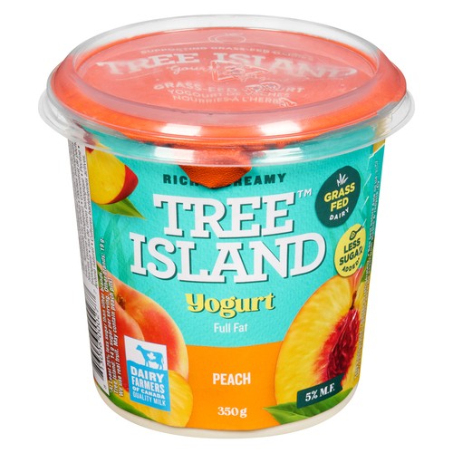 Tree Island Gourmet Yogurt Okanagan Peach Yogurt 350 g
